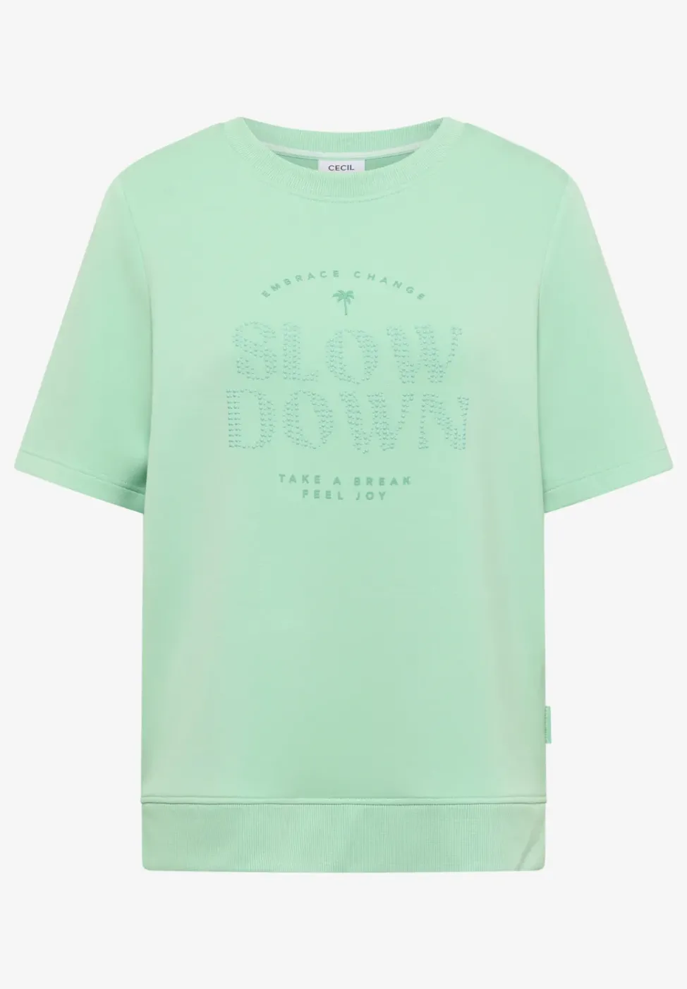 Kurzarm Sweatshirt mit Wording
