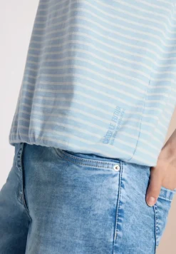 Kurzarm T-Shirt mit elastischem Saum