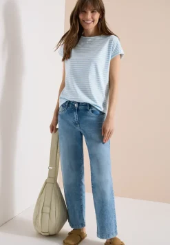 Kurzarm T-Shirt mit elastischem Saum
