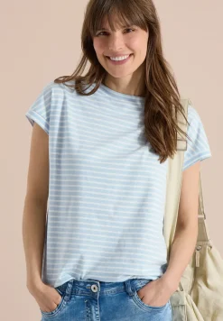 Kurzarm T-Shirt mit elastischem Saum