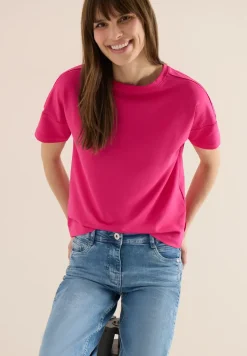 Kurzarm T-Shirt mit Schulterdetail