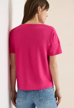 Kurzarm T-Shirt mit Schulterdetail
