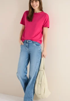 Kurzarm T-Shirt mit Schulterdetail