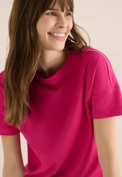 Kurzarm T-Shirt mit Schulterdetail