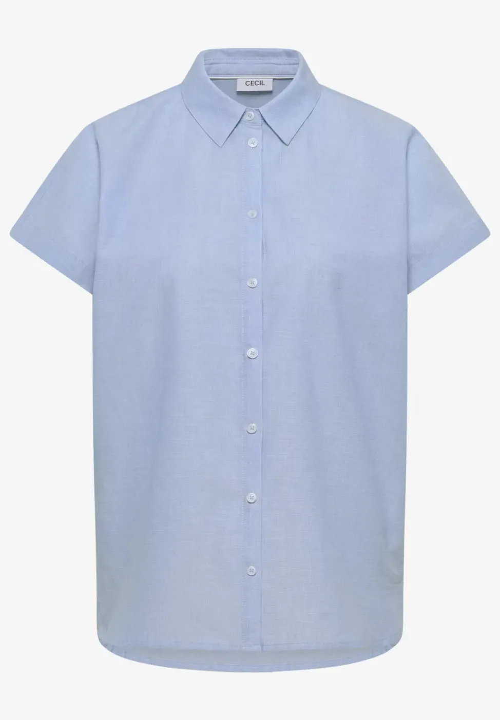 Kurzarm Bluse in Chambrayqualität