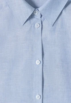 Kurzarm Bluse in Chambrayqualität