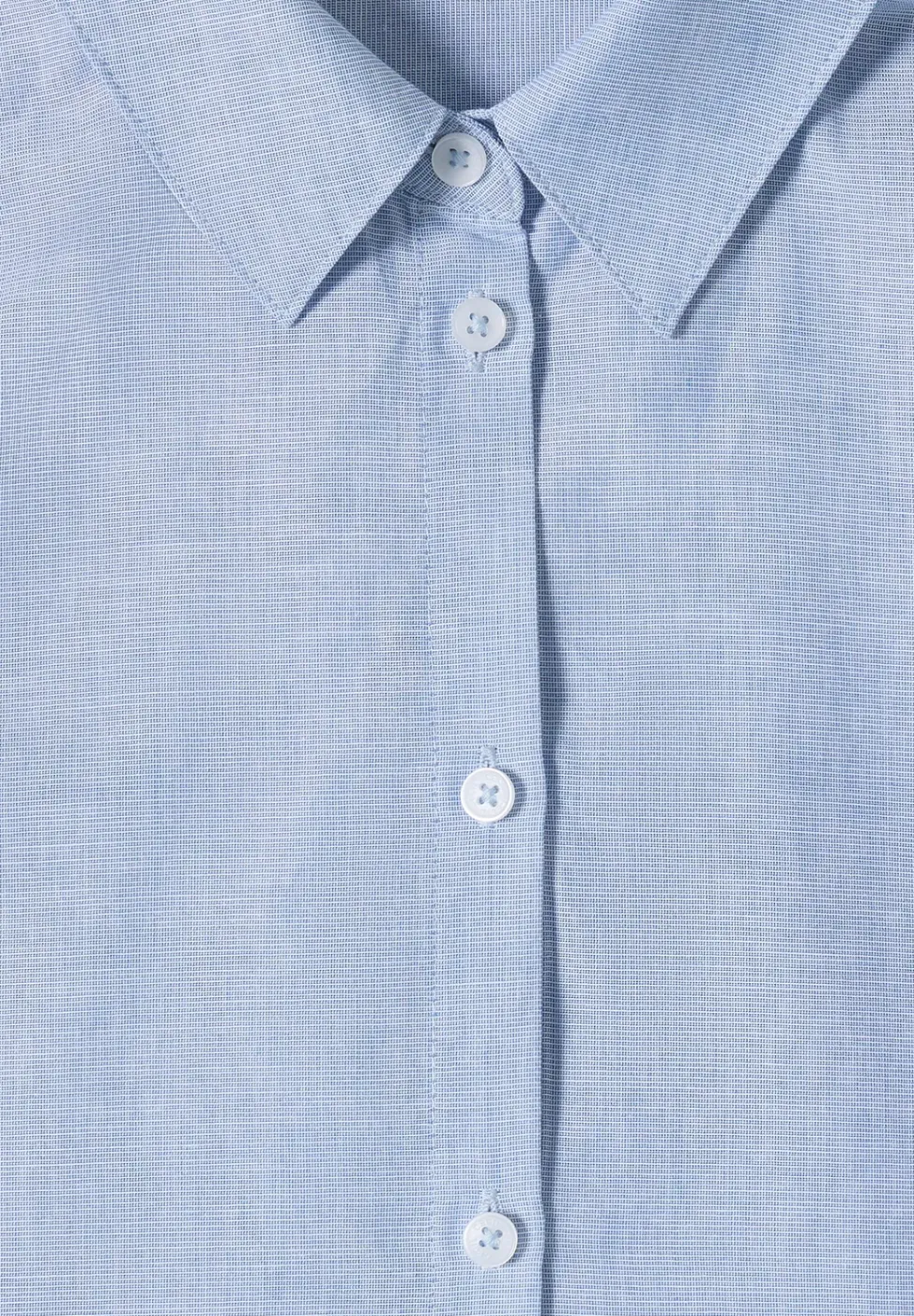 Kurzarm Bluse in Chambrayqualität