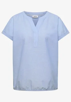 Kurzarm Bluse in Chambrayqualität