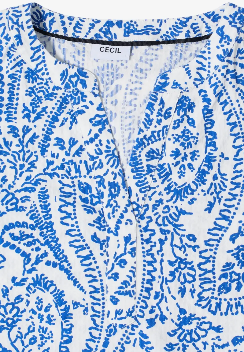 Kurzarm Bluse in Seersuckerqualität