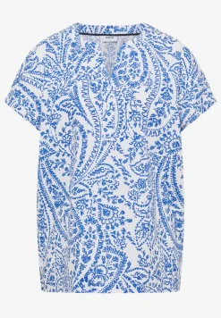 Kurzarm Bluse in Seersuckerqualität
