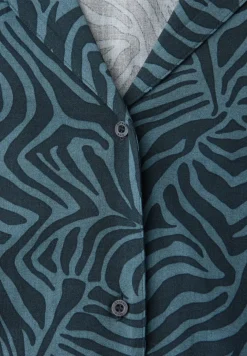 Kurzarm Bluse mit Bowling-Kragen