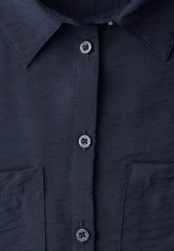 Kurzarm Bluse mit Elastiksaum