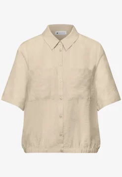 Kurzarm Bluse mit Elastiksaum