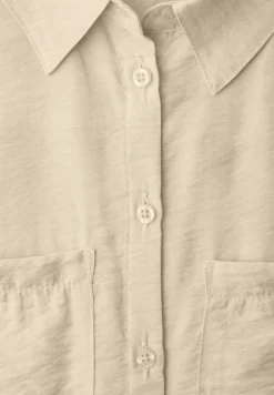 Kurzarm Bluse mit Elastiksaum