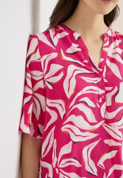 Kurzarm Bluse mit floralem Muster