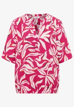 Kurzarm Bluse mit floralem Muster