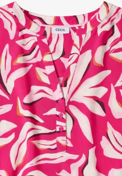 Kurzarm Bluse mit floralem Muster