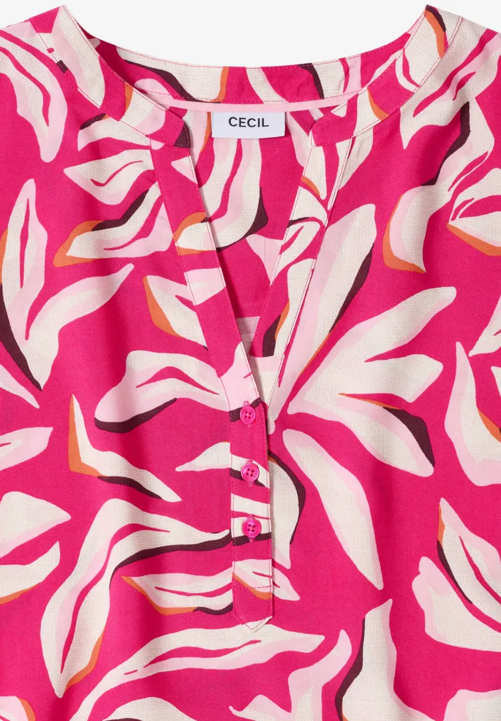 Kurzarm Bluse mit floralem Muster