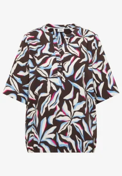 Kurzarm Bluse mit floralem Muster