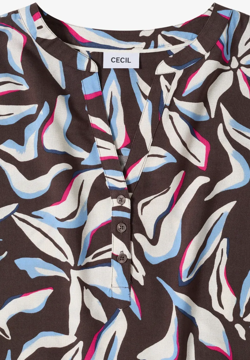 Kurzarm Bluse mit floralem Muster