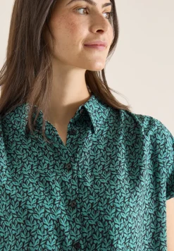 Kurzarm Bluse mit Knopfleiste