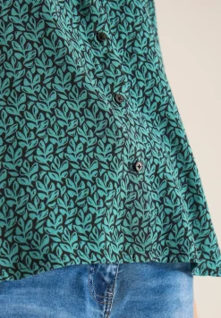 Kurzarm Bluse mit Knopfleiste