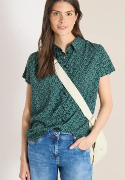 Kurzarm Bluse mit Knopfleiste