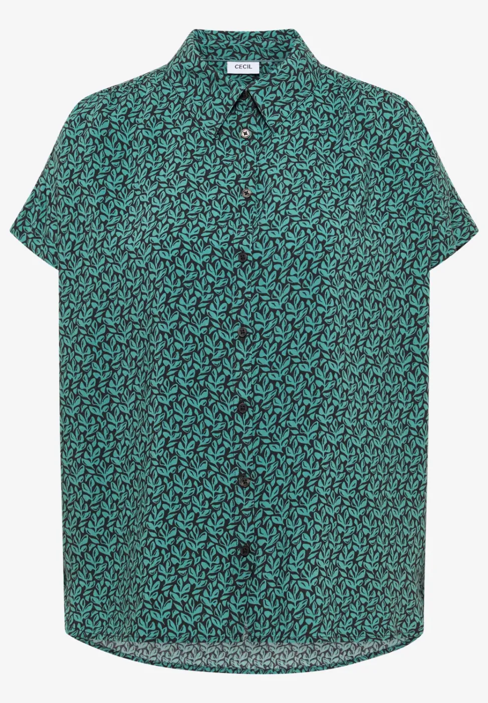 Kurzarm Bluse mit Knopfleiste