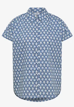 Kurzarm Bluse mit Minimal Print