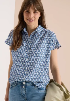 Kurzarm Bluse mit Minimal Print