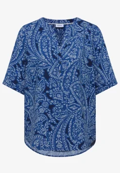 Kurzarm Bluse mit Paisley Print