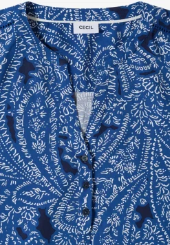 Kurzarm Bluse mit Paisley Print