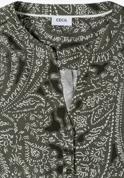 Kurzarm Bluse mit Paisley Print