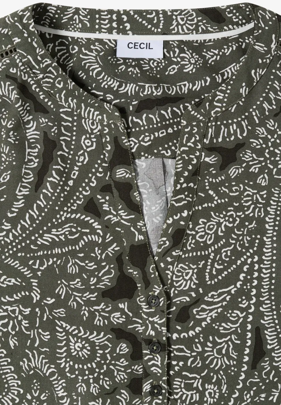 Kurzarm Bluse mit Paisley Print