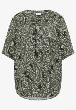 Kurzarm Bluse mit Paisley Print