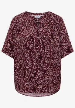 Kurzarm Bluse mit Paisley Print