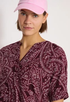 Kurzarm Bluse mit Paisley Print