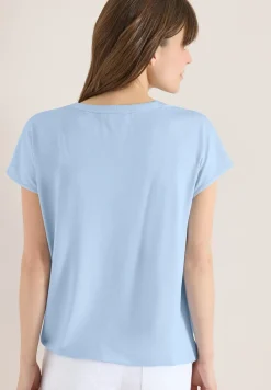Kurzarm Bluse mit Strukturmix