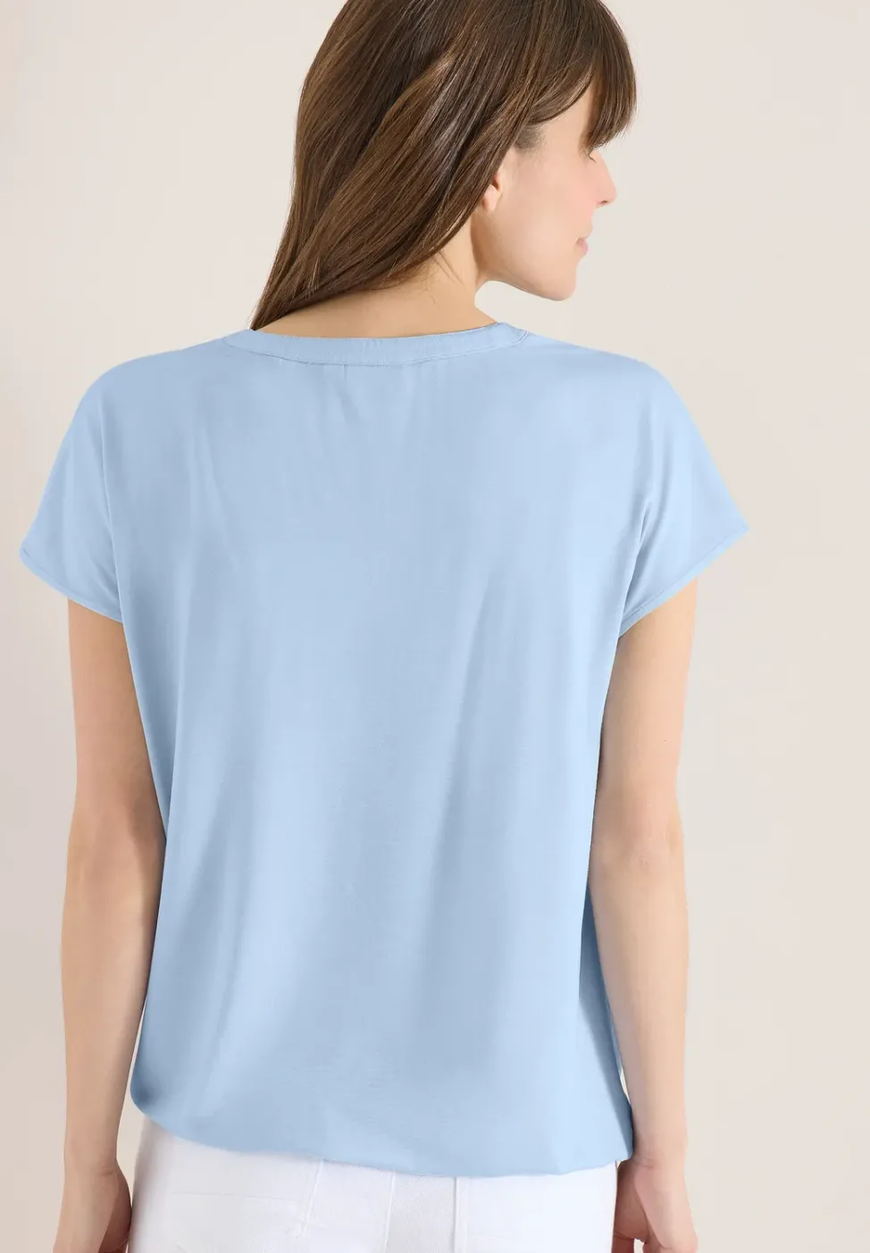 Kurzarm Bluse mit Strukturmix