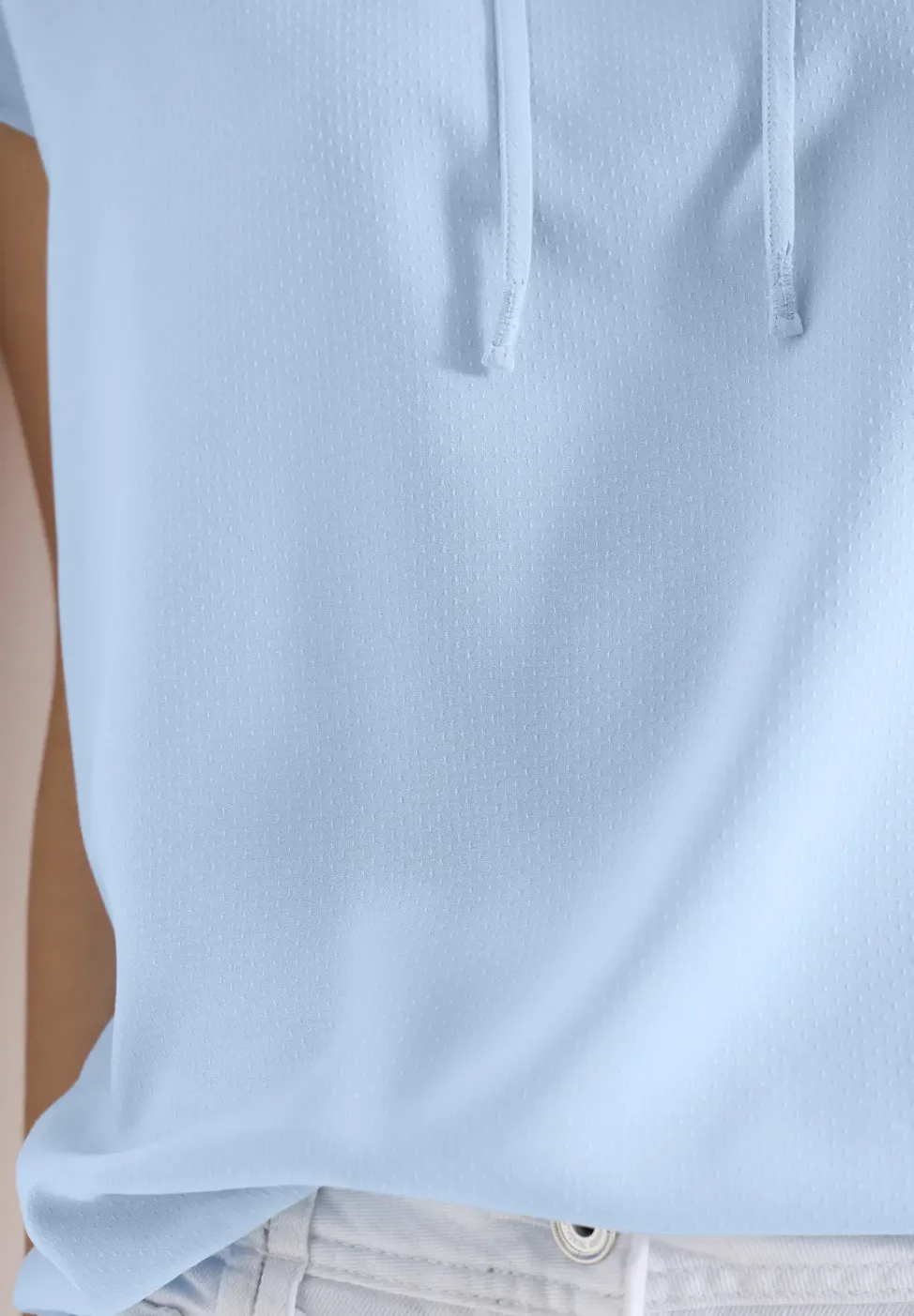 Kurzarm Bluse mit Strukturmix