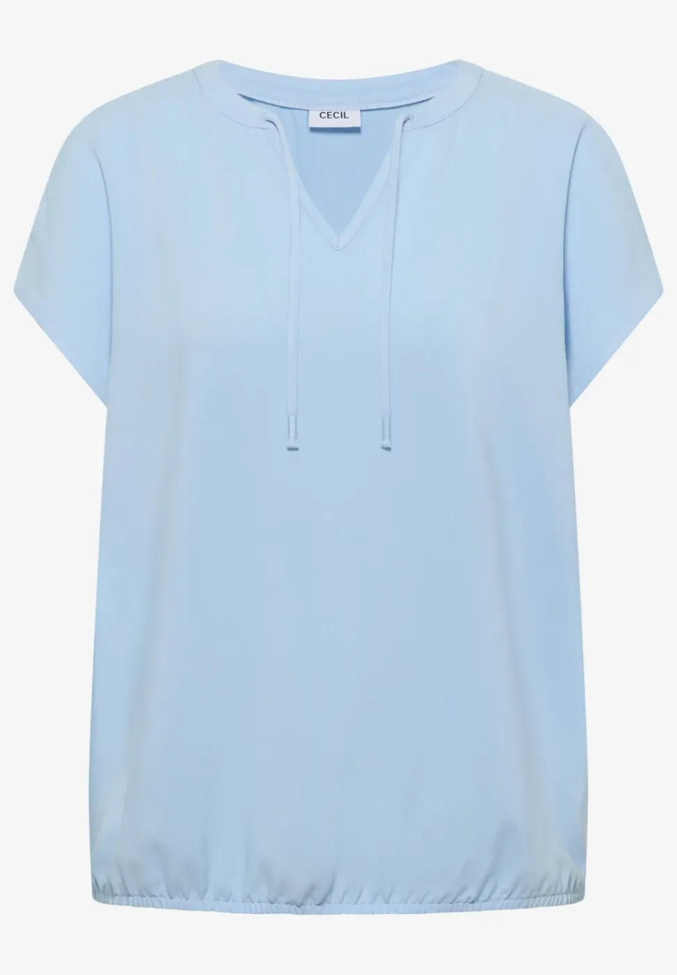 Kurzarm Bluse mit Strukturmix