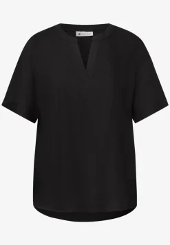 Kurzarm Bluse mit Turn-Up