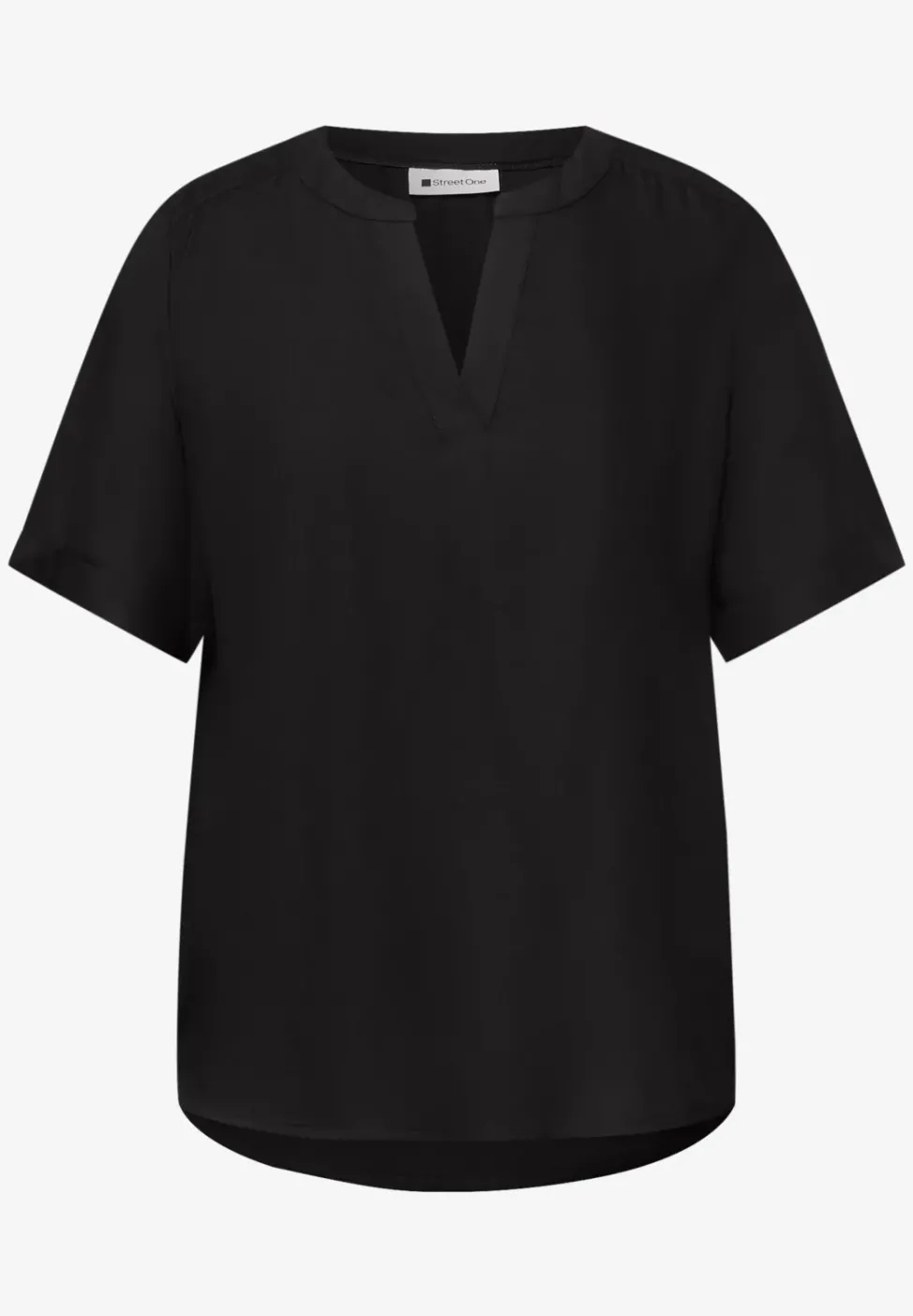 Kurzarm Bluse mit Turn-Up