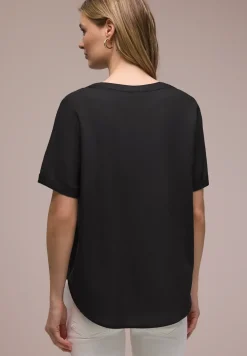 Kurzarm Bluse mit Turn-Up