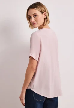 Kurzarm Bluse mit Turn-Up