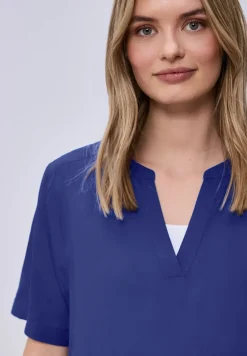 Kurzarm Bluse mit Turn-Up