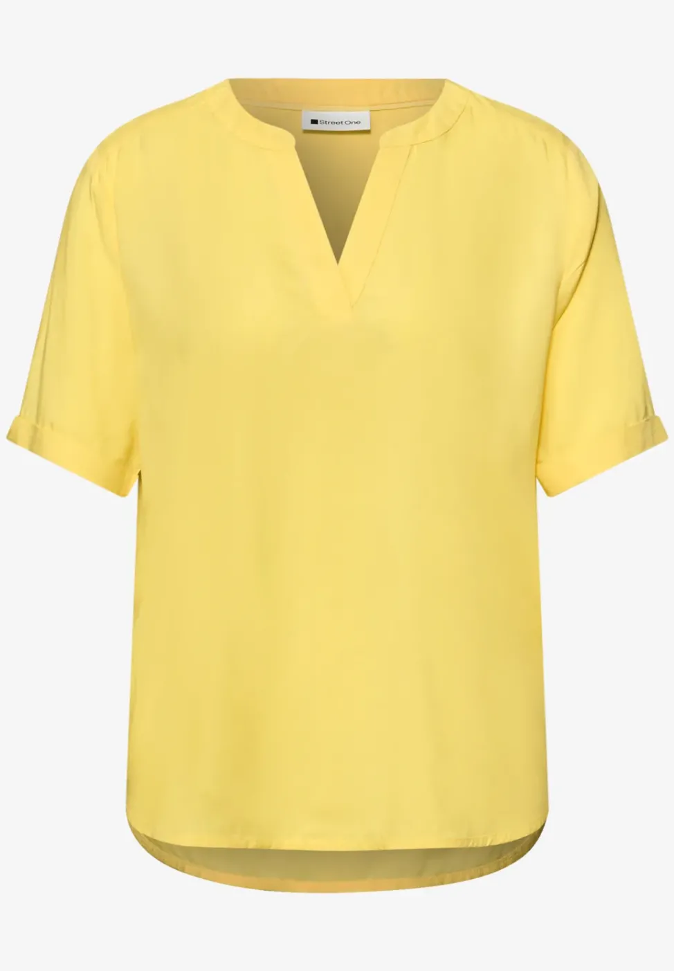Kurzarm Bluse mit Turn-Up