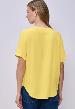 Kurzarm Bluse mit Turn-Up