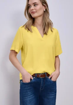 Kurzarm Bluse mit Turn-Up