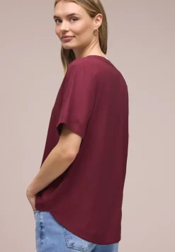 Kurzarm Bluse mit Turn-Up